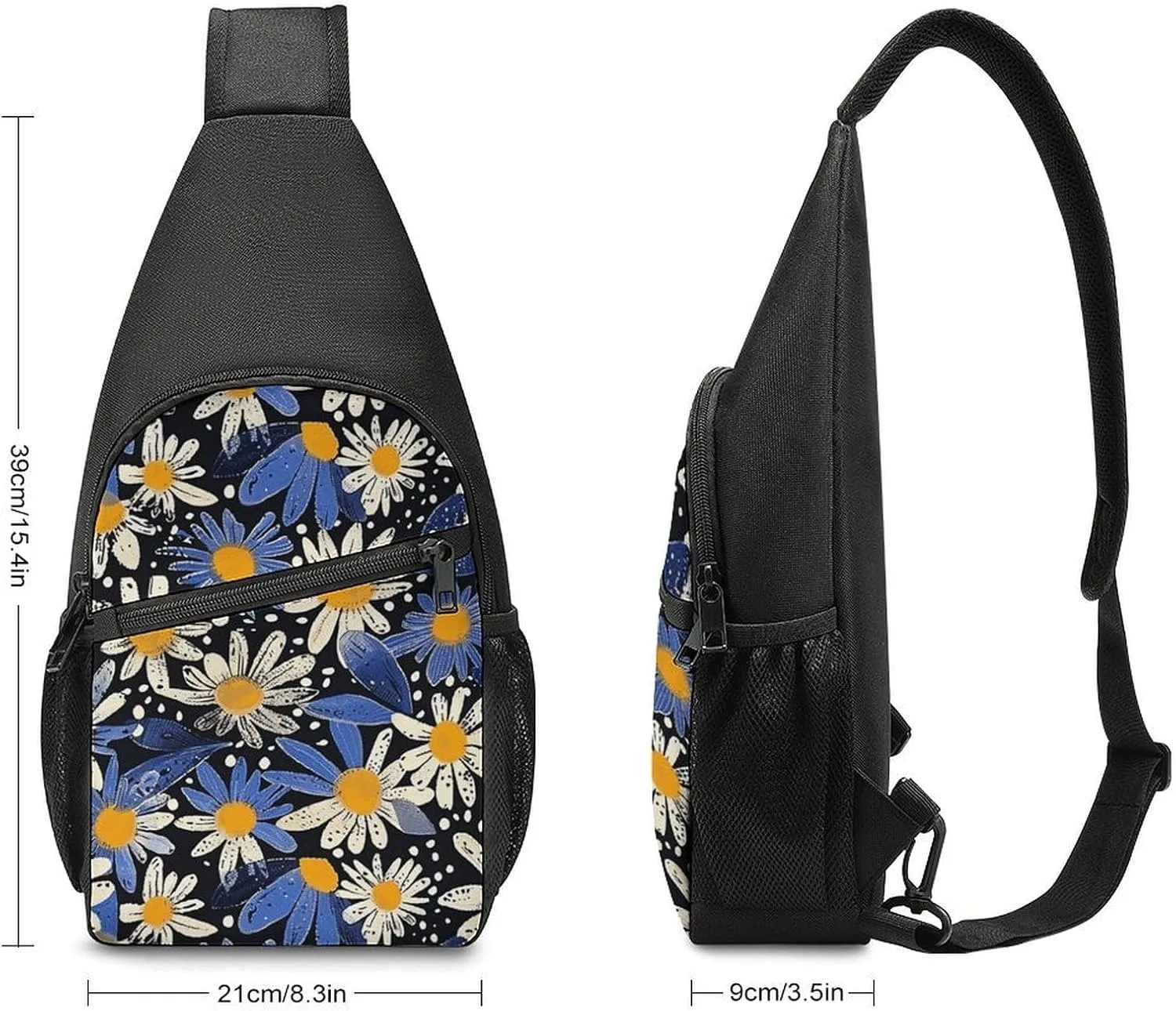 Crossbody Bag for Women Men Sling Bag A Hand Drawn Tiger Chest Bag Crossbody Adjustable Shoulder Bag