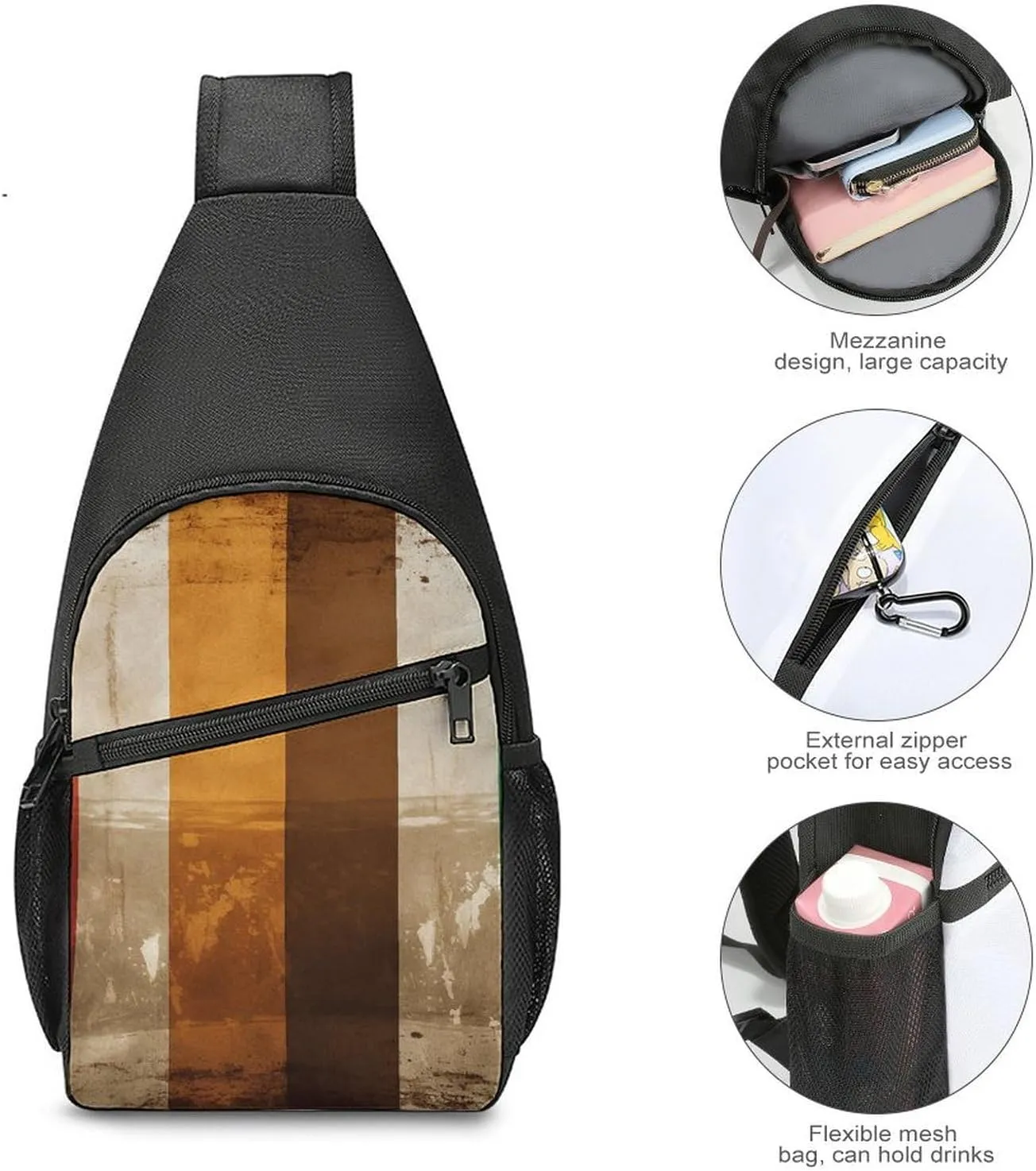 Crossbody Bag for Women Men Sling Bag Bluebird And Flowers Chest Bag Crossbody Adjustable Shoulder Bag
