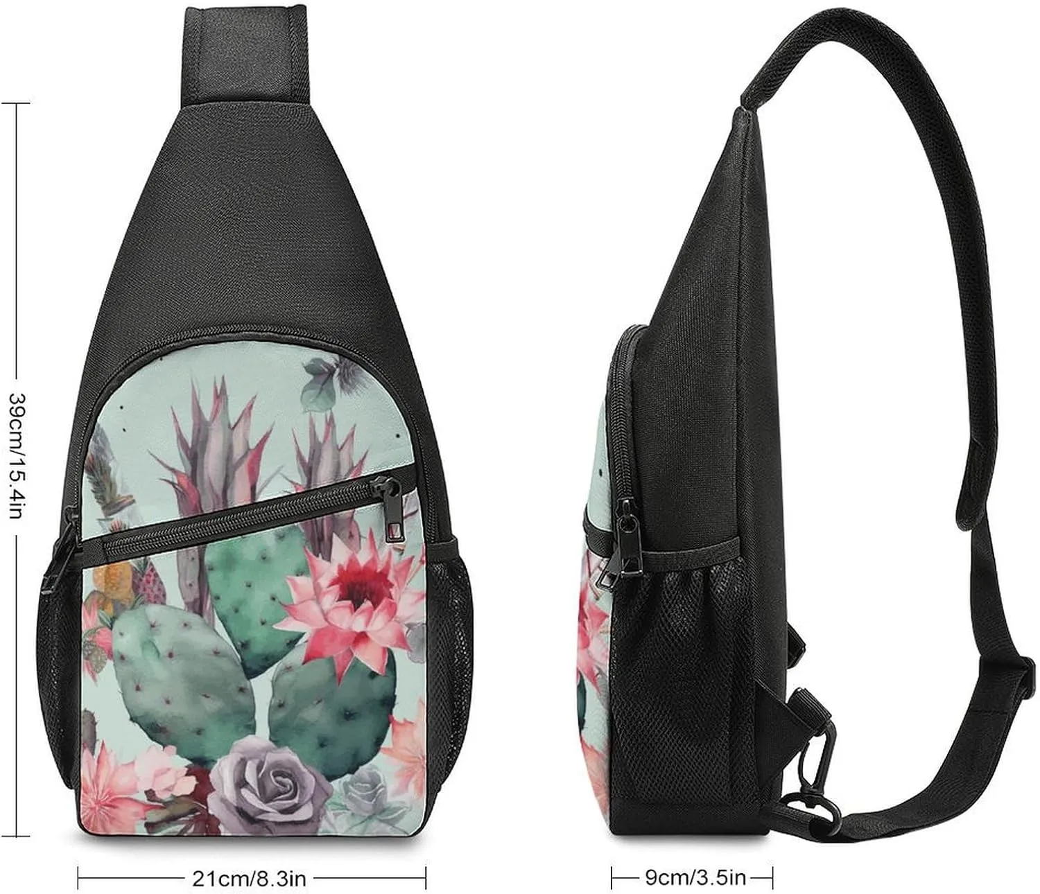 Crossbody Bag for Women Men Sling Bag Christmas Deer Chest Bag Crossbody Adjustable Shoulder Bag