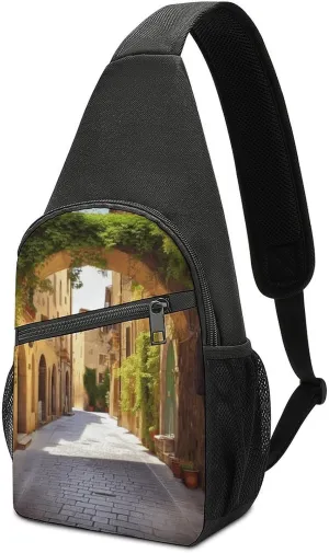 Crossbody Bag for Women Men Sling Bag Japanese Pretty Red Carp Fish Chest Bag Crossbody Adjustable Shoulder Bag