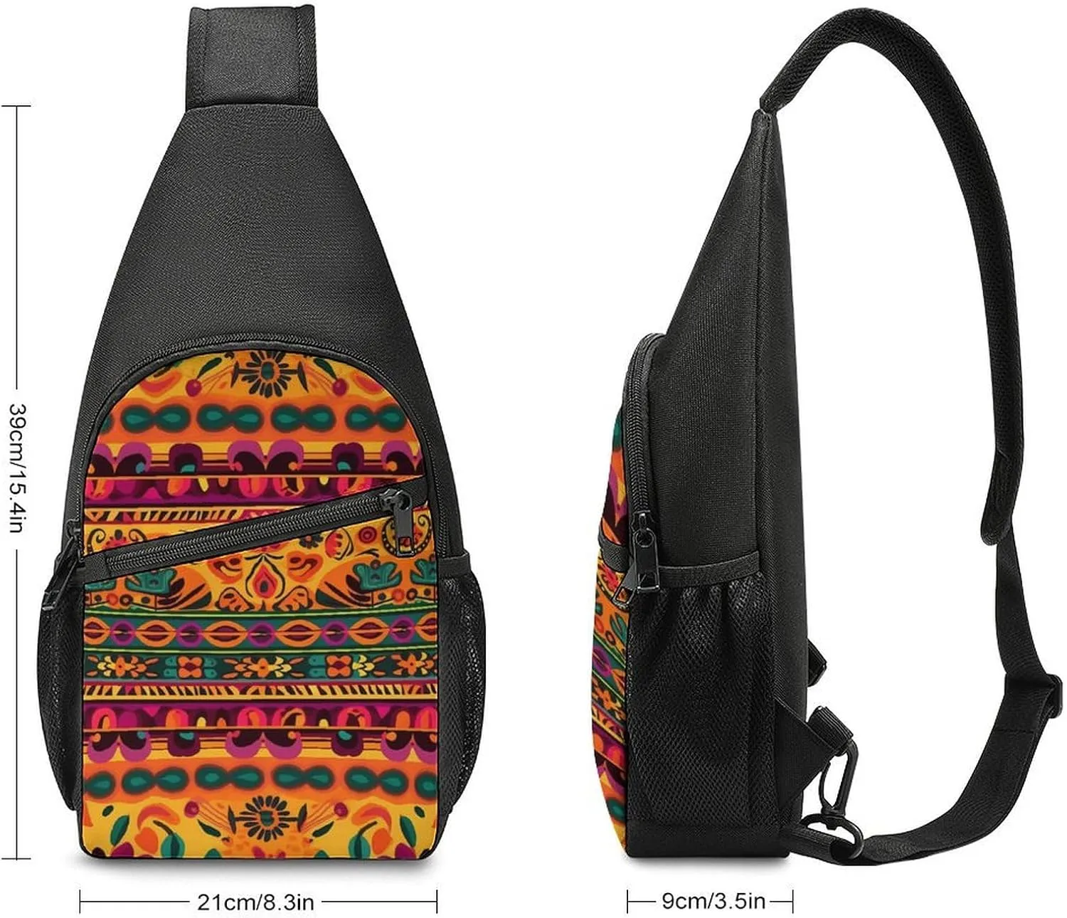 Crossbody Bag for Women Men Sling Bag Music Studio Chest Bag Crossbody Adjustable Shoulder Bag