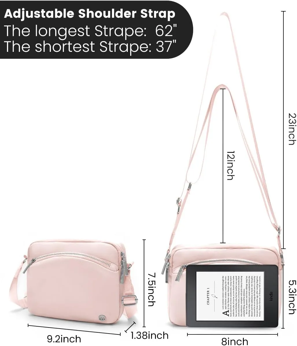 Crossbody Bag Womens, Stylish Anti-Theft Zip Sling Bag Adjustable Strap, Waterproof/Mul-pocket Phone Purse Shoulder Bag