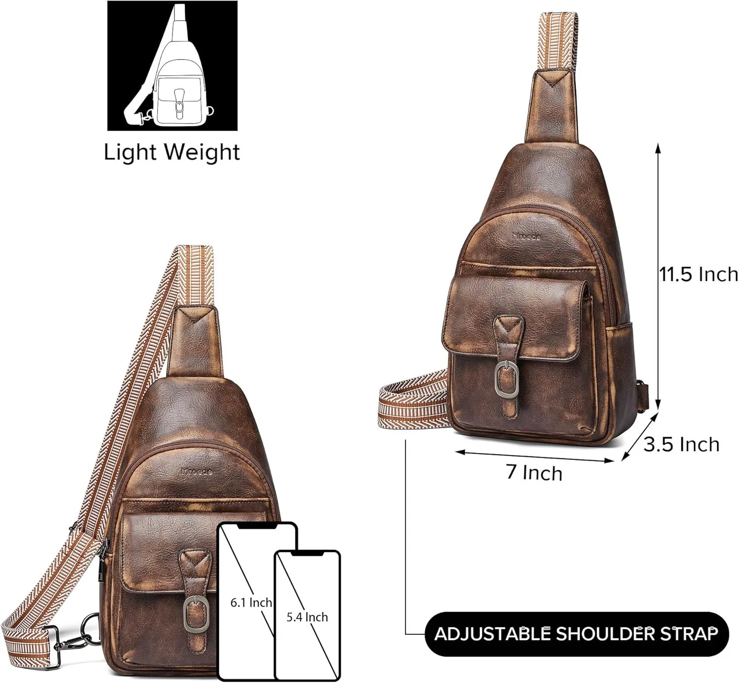 Crossbody Bags for Women Men Sling Bag 5 Pockets Fanny Pack Sling Backpack Chest Daypack Travel Purse Anti Theft