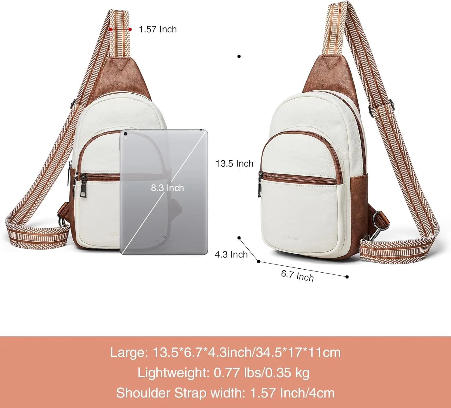 Crossbody Bags for Women Men Sling Bag 5 Pockets Fanny Pack Sling Backpack Chest Daypack Travel Purse Anti Theft