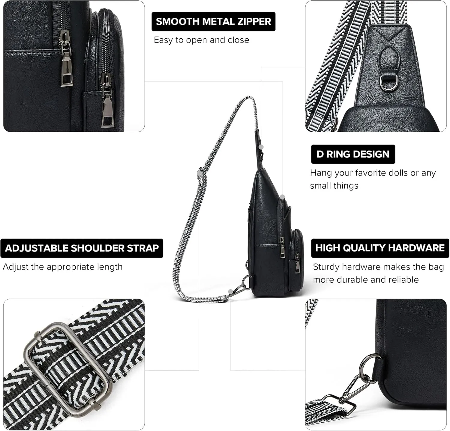 Crossbody Bags for Women Sling Bag Fanny Pack Casual Daypacks Small Backpack Chest Travel Purse Anti Theft
