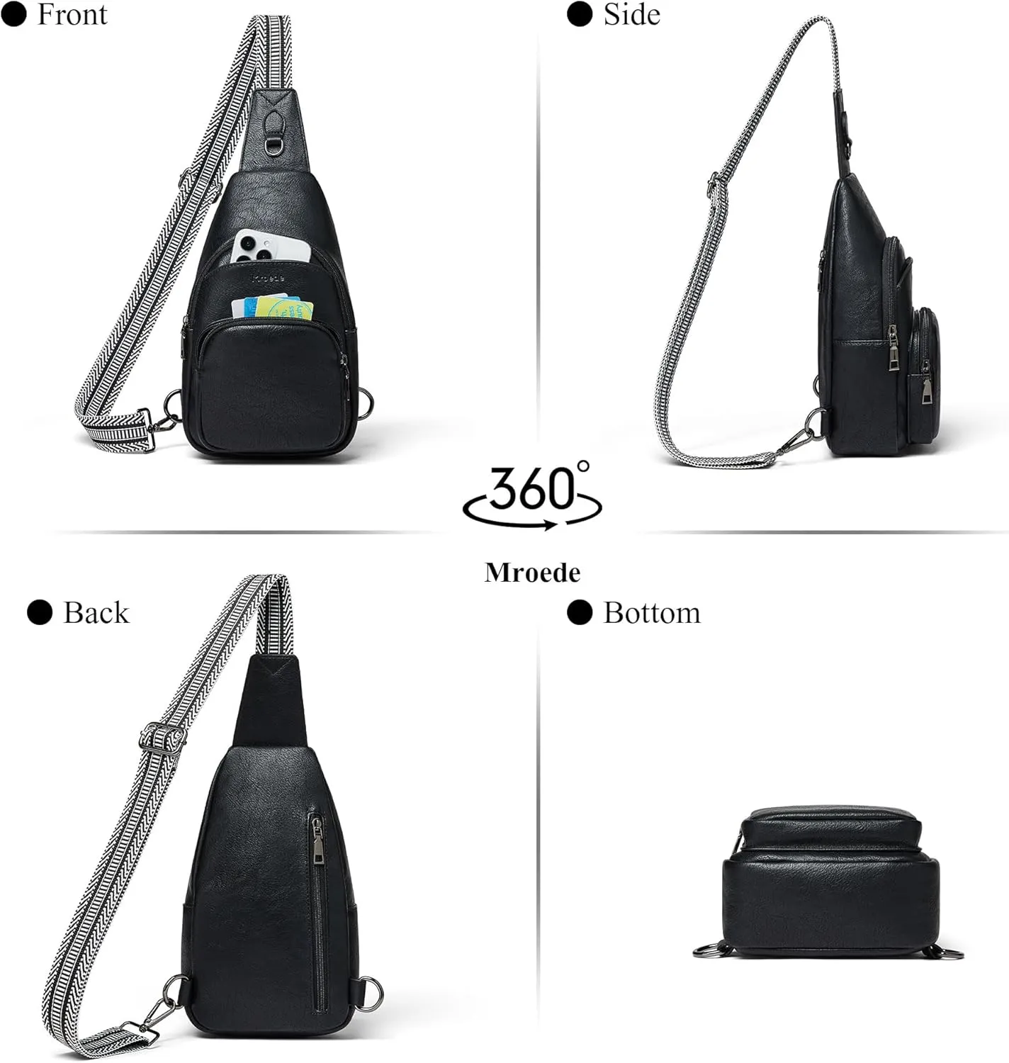 Crossbody Bags for Women Sling Bag Fanny Pack Casual Daypacks Small Backpack Chest Travel Purse Anti Theft
