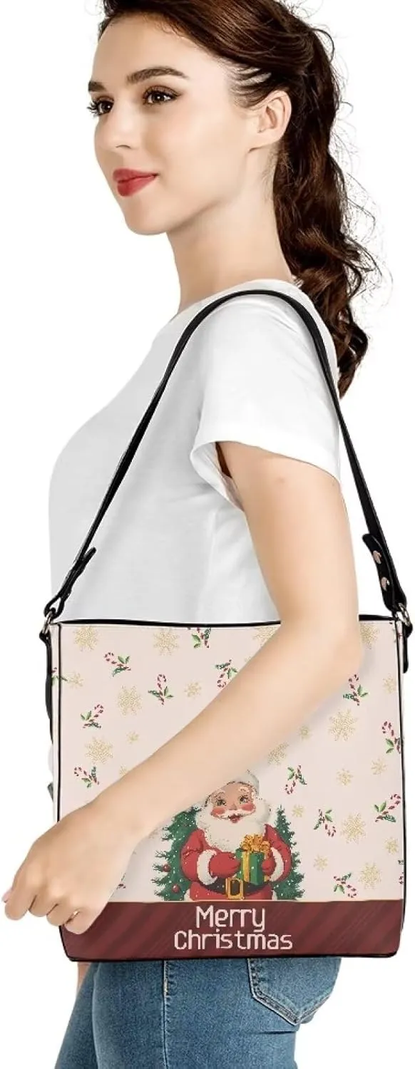 Crossbody Bucket Shoulder Bags for Women Leather Purse Cross Body Handbag Multiple Pockets
