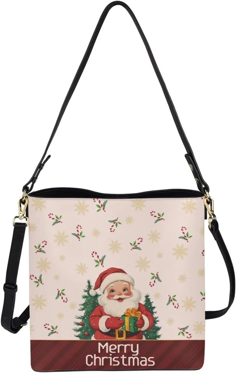 Crossbody Bucket Shoulder Bags for Women Leather Purse Cross Body Handbag Multiple Pockets