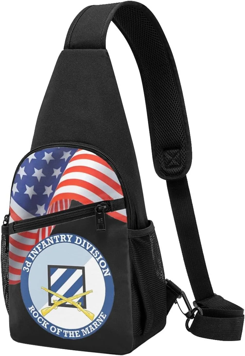 Crossbody Shoulder Chest Bag 3rd Infantry Division with Crossed Rifles Fashion One-Shoulder