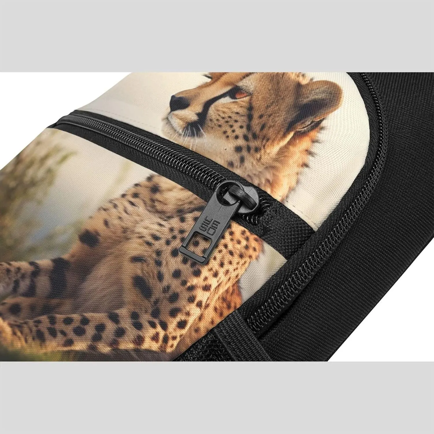 Crossbody Sling Backpack Sling Bag for Men Women Cross Chest Bag Shoulder Bag Cheetah Sitting on a Hill Travel Hiking Daypack