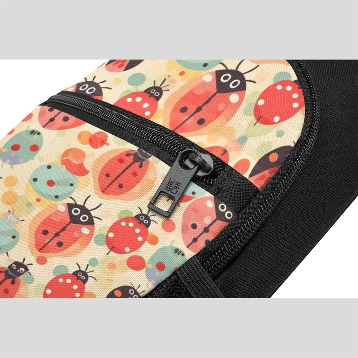 Crossbody Sling Backpack Sling Bag for Men Women Cross Chest Bag Shoulder Bag Ladybugs Cartoon Pattern Travel Hiking Daypack