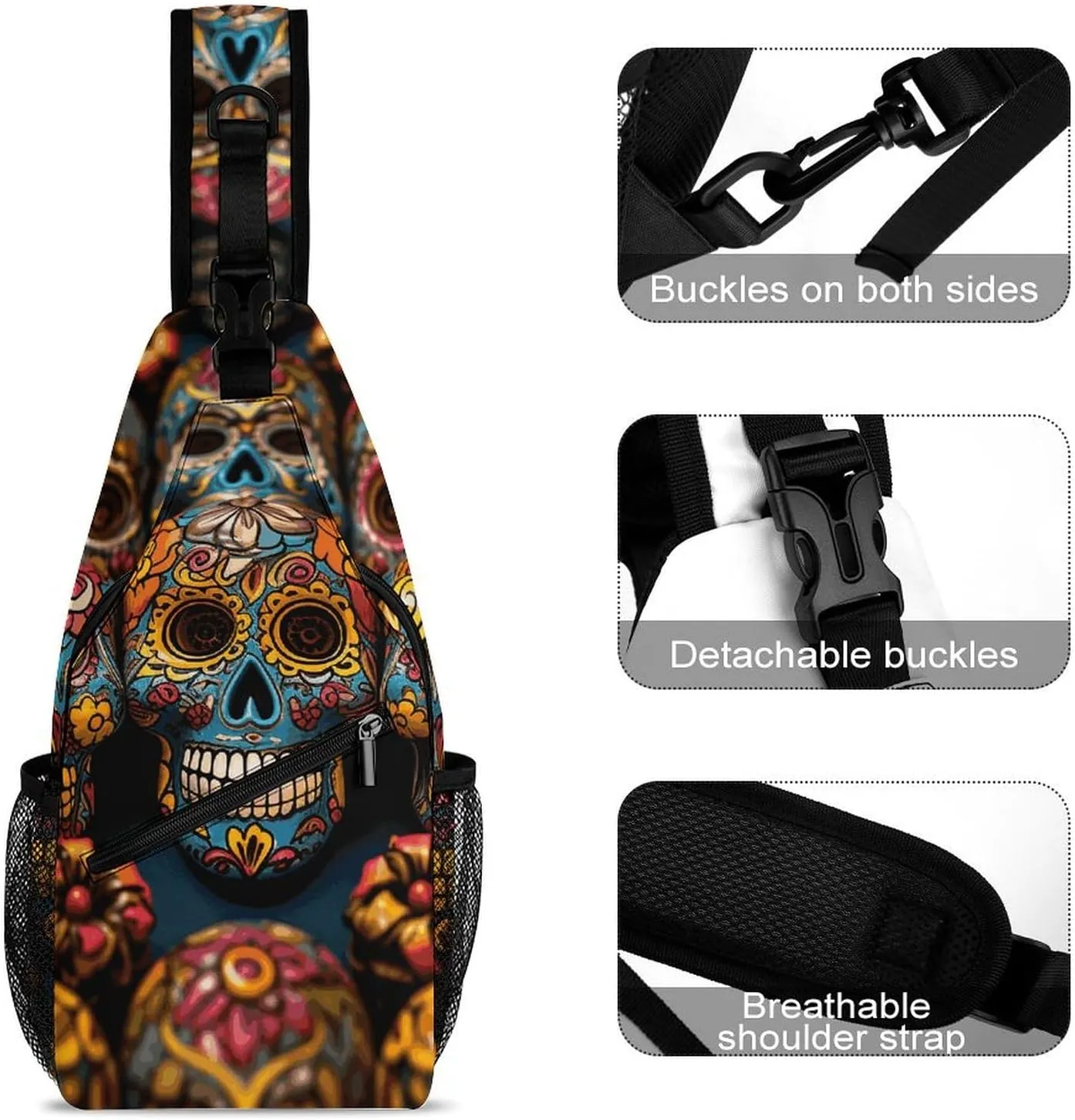 Crossbody Sling Bag Chemistry Print Backpack Sling Bag Travel Hiking Chest Bag Shoulder Bag Daypack