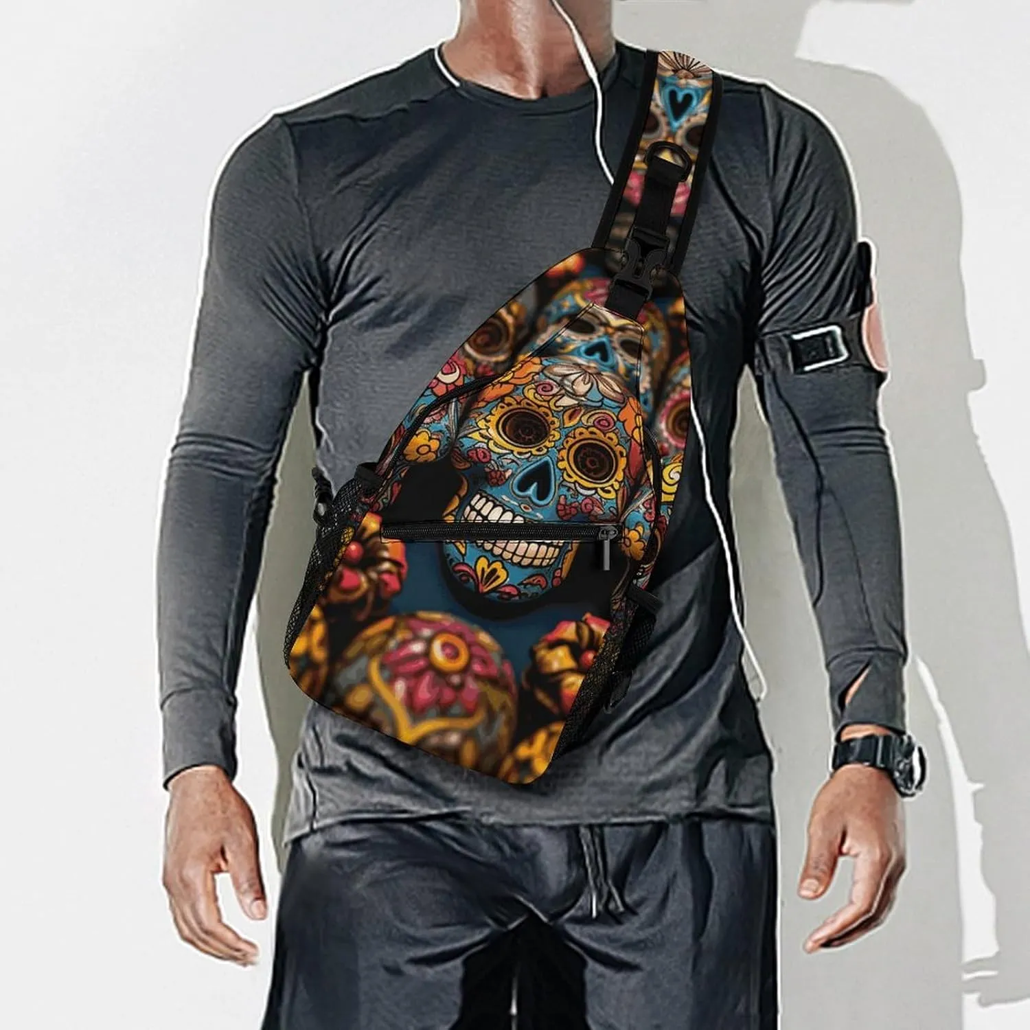 Crossbody Sling Bag Chemistry Print Backpack Sling Bag Travel Hiking Chest Bag Shoulder Bag Daypack