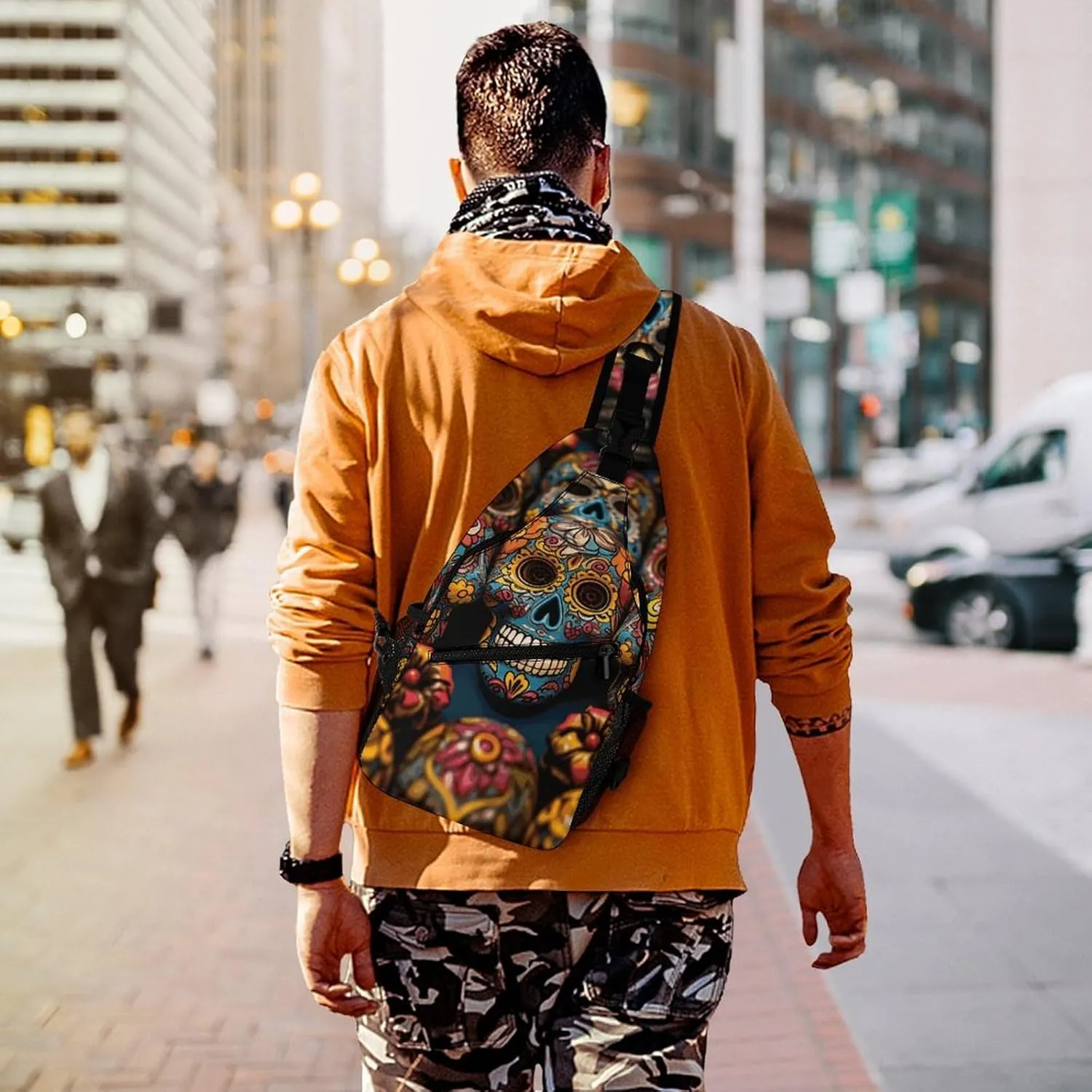 Crossbody Sling Bag Chemistry Print Backpack Sling Bag Travel Hiking Chest Bag Shoulder Bag Daypack