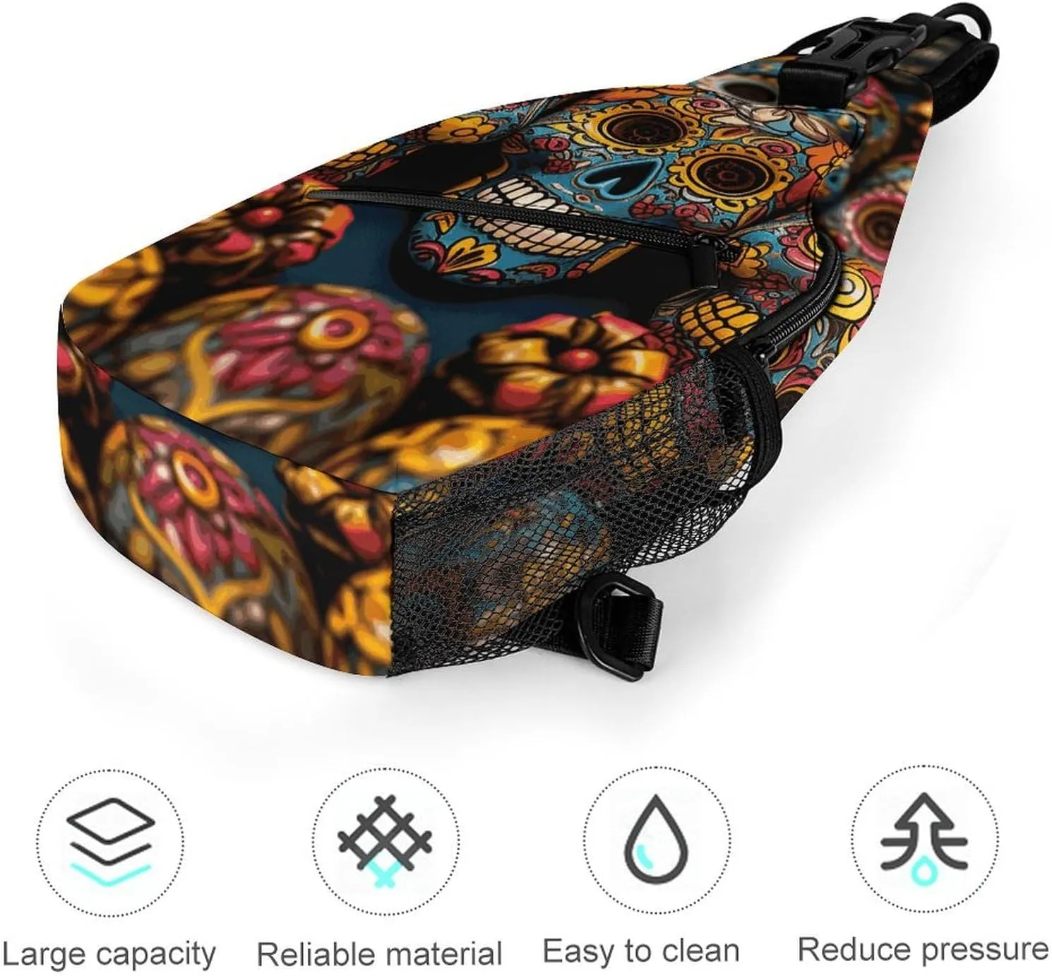 Crossbody Sling Bag Chemistry Print Backpack Sling Bag Travel Hiking Chest Bag Shoulder Bag Daypack