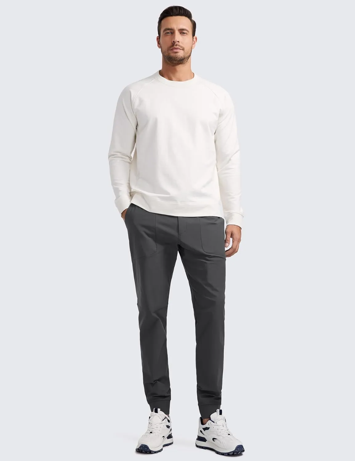 CRZ YOGA All Day Comfy Golf Joggers Pants for Men 30'' Quick Dry Lightweight Stretch Work Casual Sweatpants with Pockets