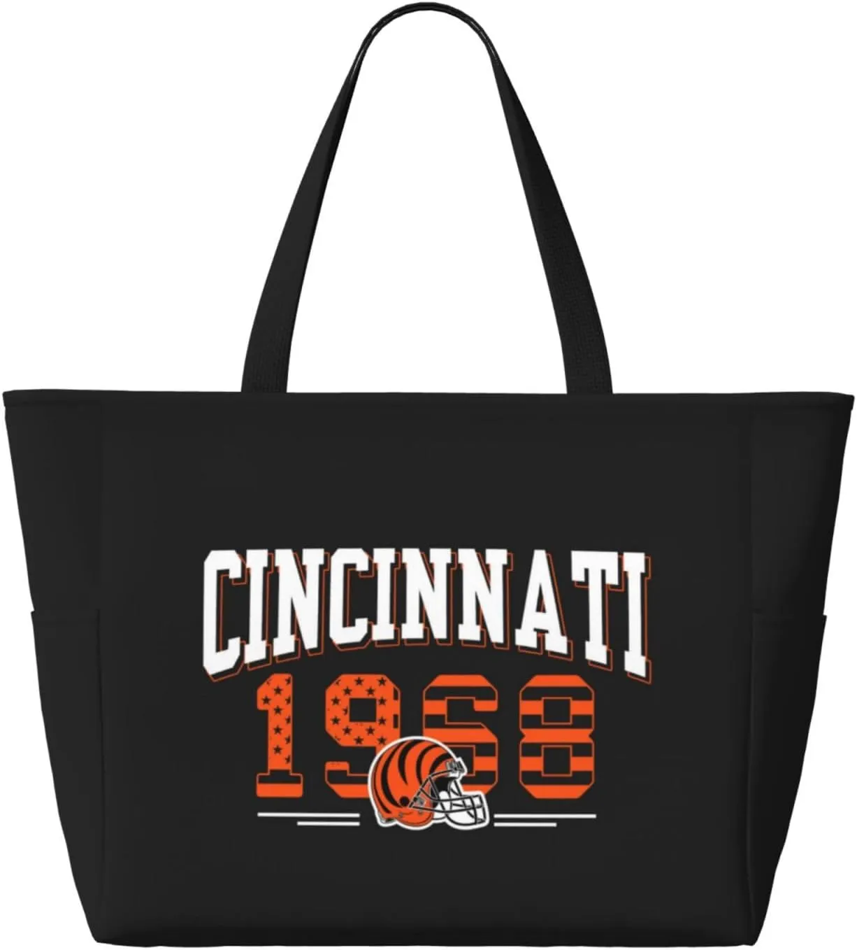 Custom Beach Bag Custom Football Style Large Beach Tote Bag Personalized Add Your Name and Number Shoulder Bag