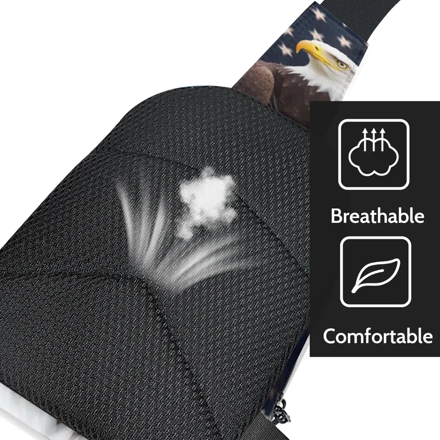 Custom Sling Bag American Eagles Cross Body Customize Chest Bag 4th July Daypack for Outdoors Travel Hiking Sports