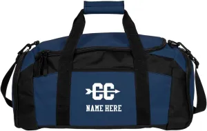 CustomizedGirl Cross Country Personalized Duffle Bag - Personalized Travel Bag with Front & Side Zippered Pocket, Custom Duffle Bag Name with Separate Side Pouch, Sports Duffle Bag for Kids & Adults