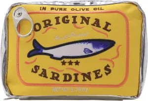 Cute Canned Sardines Style Makeup Bag Creative Large Capacity Sardine Tin Fish Cosmetic Bag Trave Bath Toiletry Pouch Organizer for Women Girls