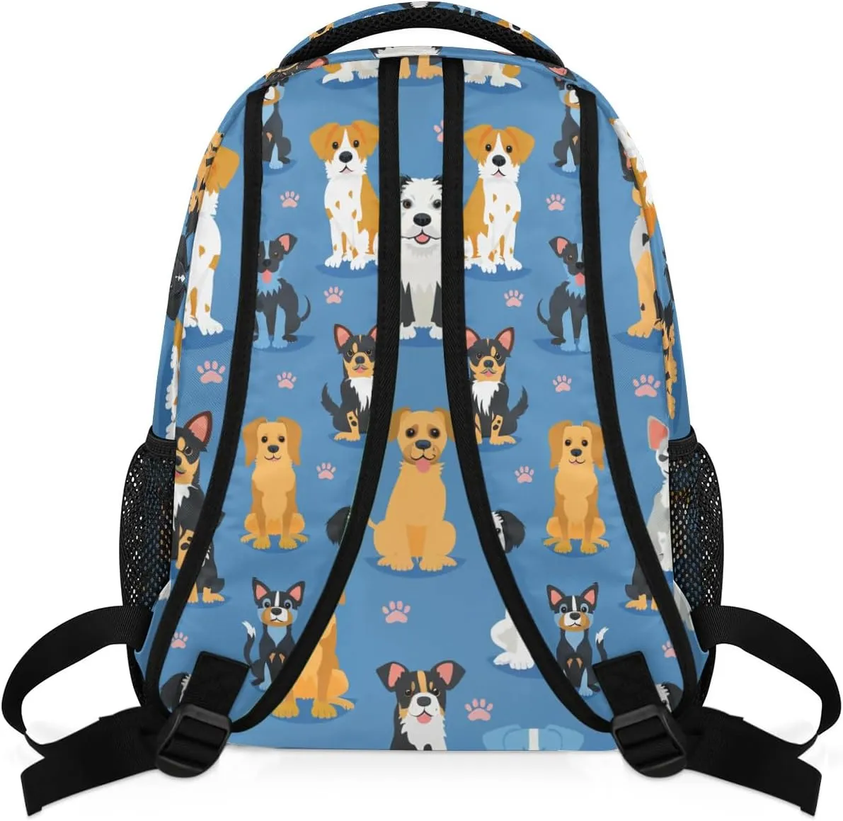 Cute Dogs Breeds Backpack for Women Men Carry On Travel Backpack 16 Inch Lightweight Laptop Bag Purse Casual Daypack Backpacks for Hiking Work Gym
