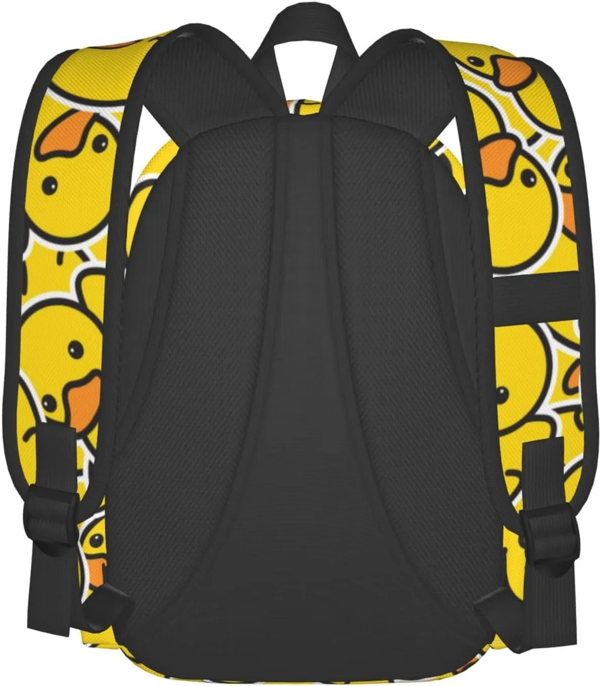 Cute Rubber Ducky Laptop Backpack For Men Women, Yellow Cartoon Ducks Lightweight Daypack Bookbag For Daily Commutes Business Travel Hiking