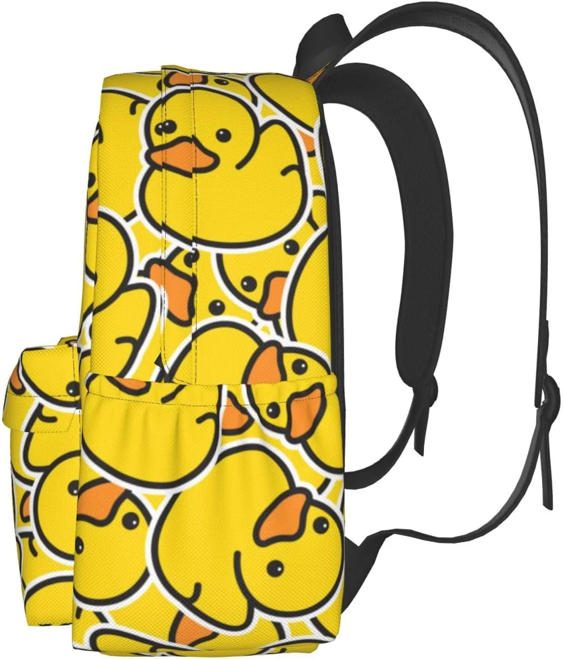 Cute Rubber Ducky Laptop Backpack For Men Women, Yellow Cartoon Ducks Lightweight Daypack Bookbag For Daily Commutes Business Travel Hiking
