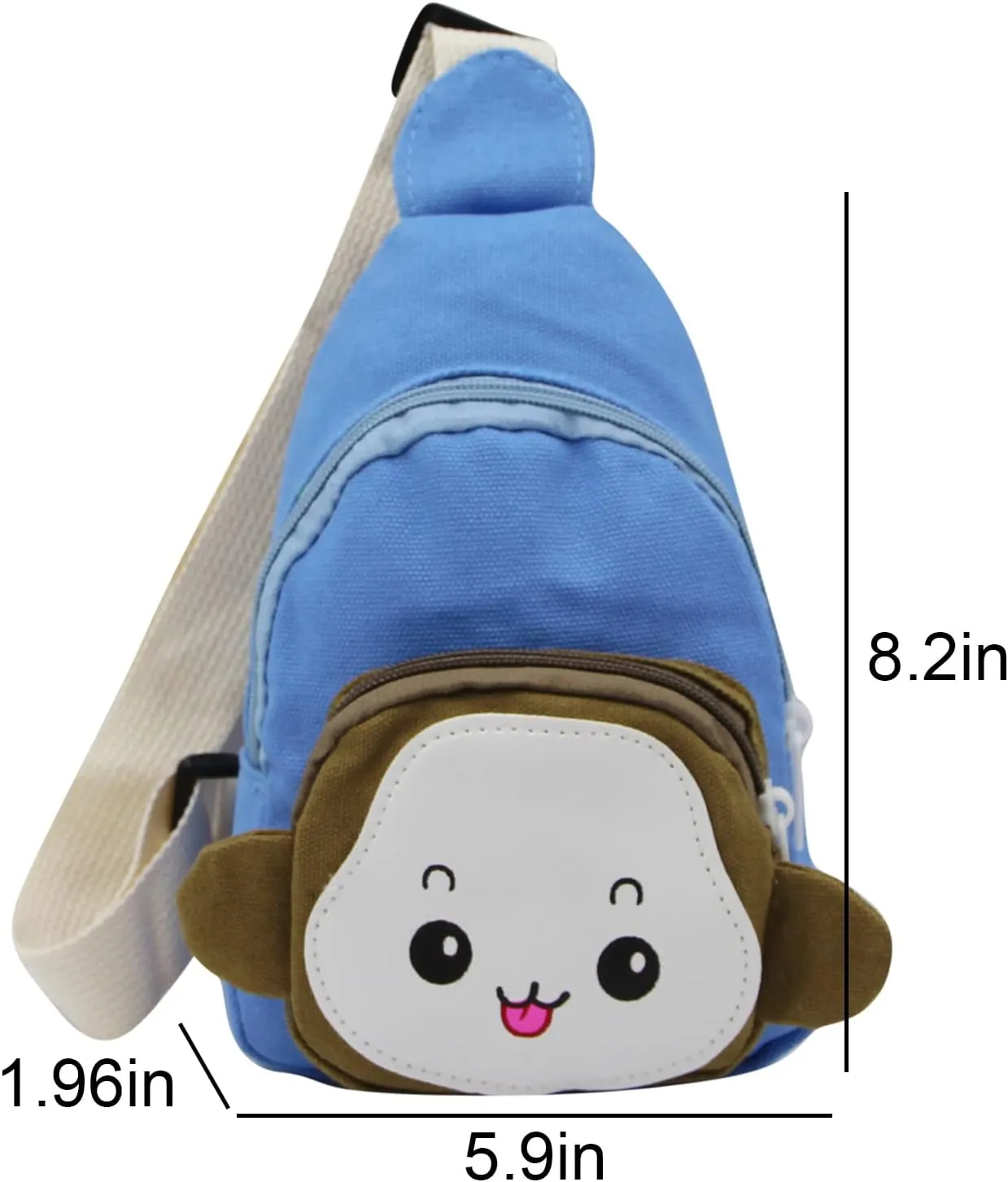 Cute Sling Bag Small Chest Bag Cartoon Monkey Sling Daypack Cute Cossbody Sling Bag Coin Purse Small Cute Purse Fanny Pack