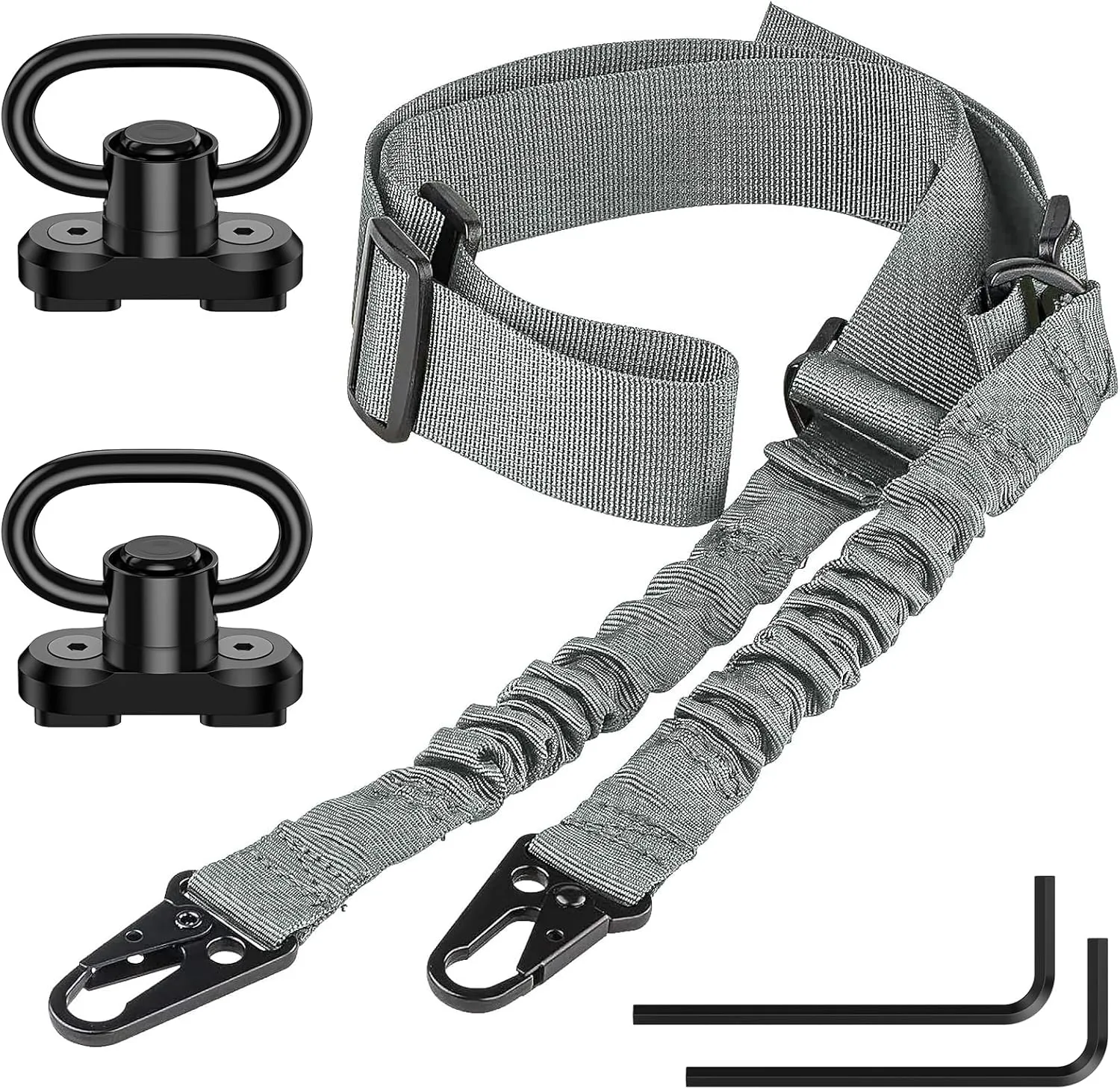 CVLIFE Rifle Sling Two Point Sling Adjustable Length Gun Sling for Rifle with 2 Pack Sling Swivel for M-Rail