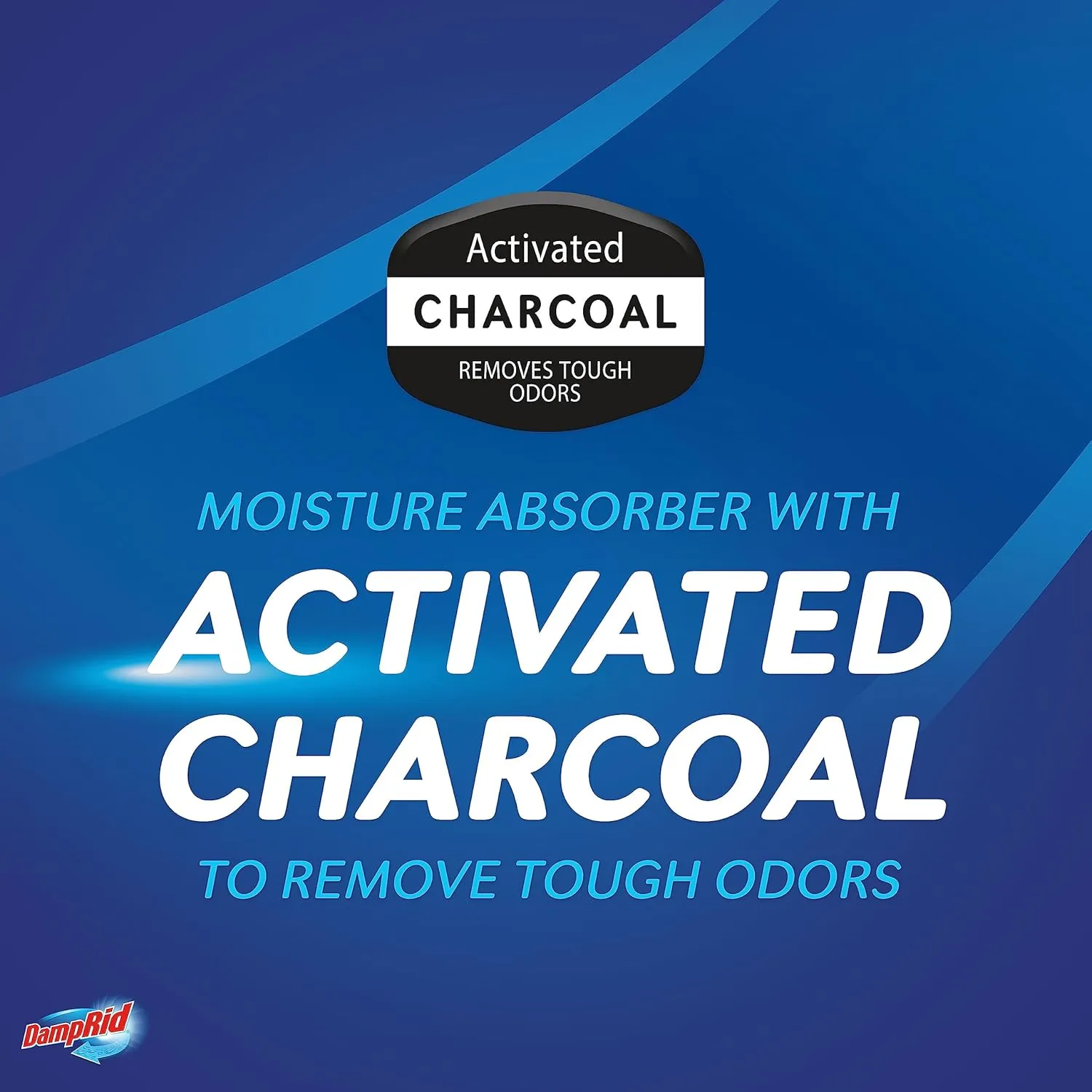 DampRid Fragrance Free Disposable Moisture Absorber with Activated Charcoal, 18 oz (Pack of 3) Moisture Absorber & Odor Remover, Lasts Up To 60 Days, No Electricity Required