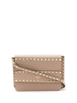 Data-driven Interactive small leather Rockstud crossbody bag