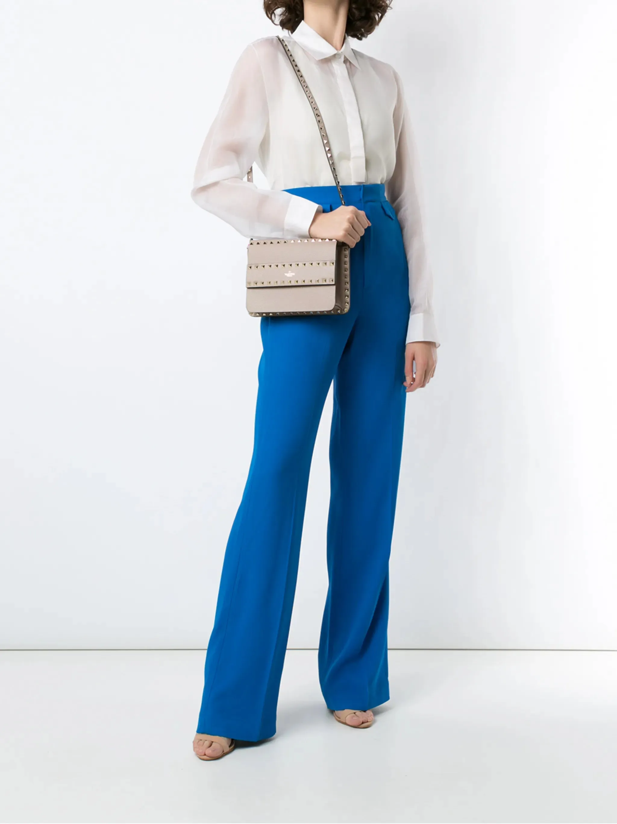 Data-driven Interactive small leather Rockstud crossbody bag