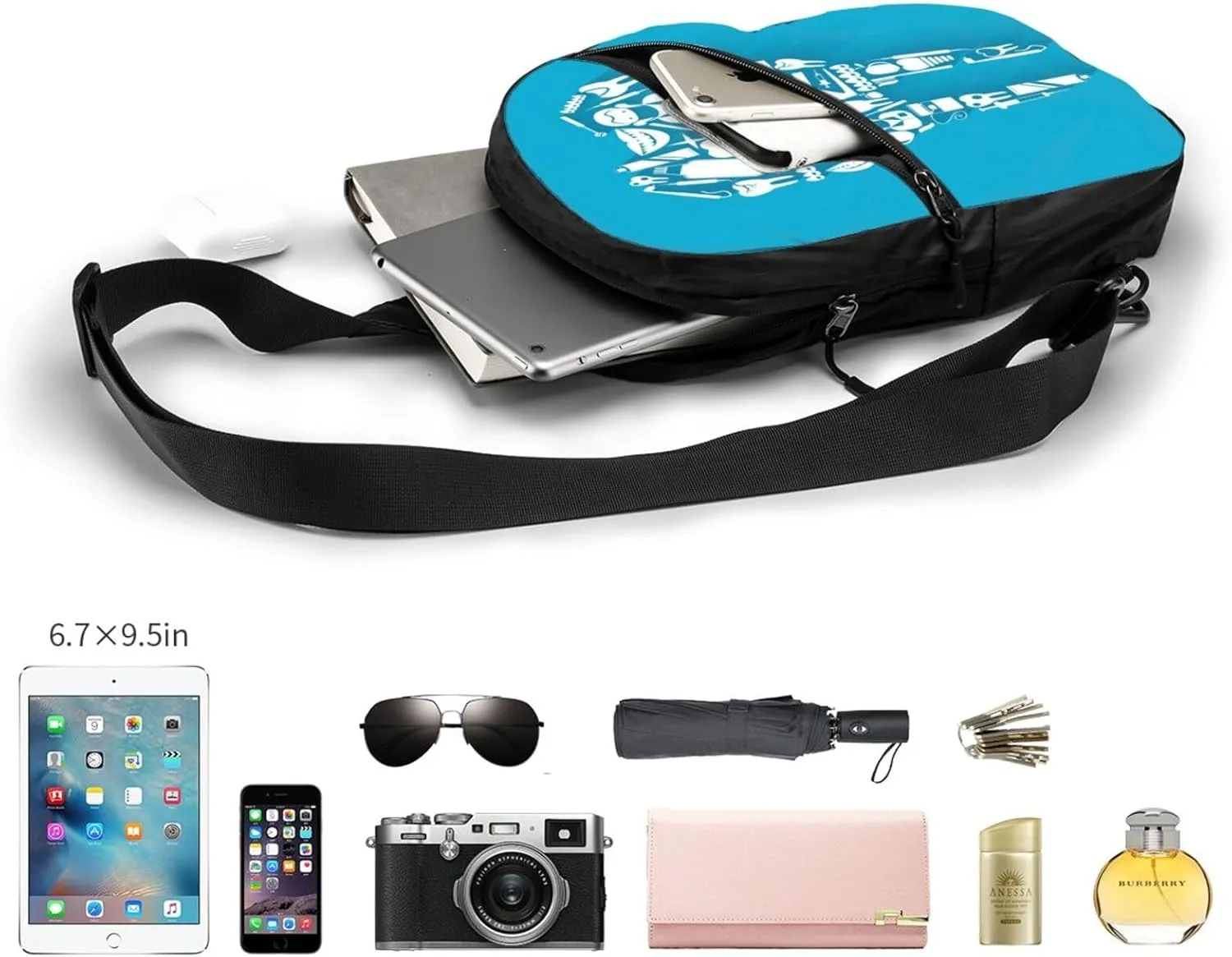 Dental Care Tooth Sling Bag for Men Women, Small Crossbody Sling Backpack Shoulder Chest Bag, Anti Theft Travel Hiking Sports