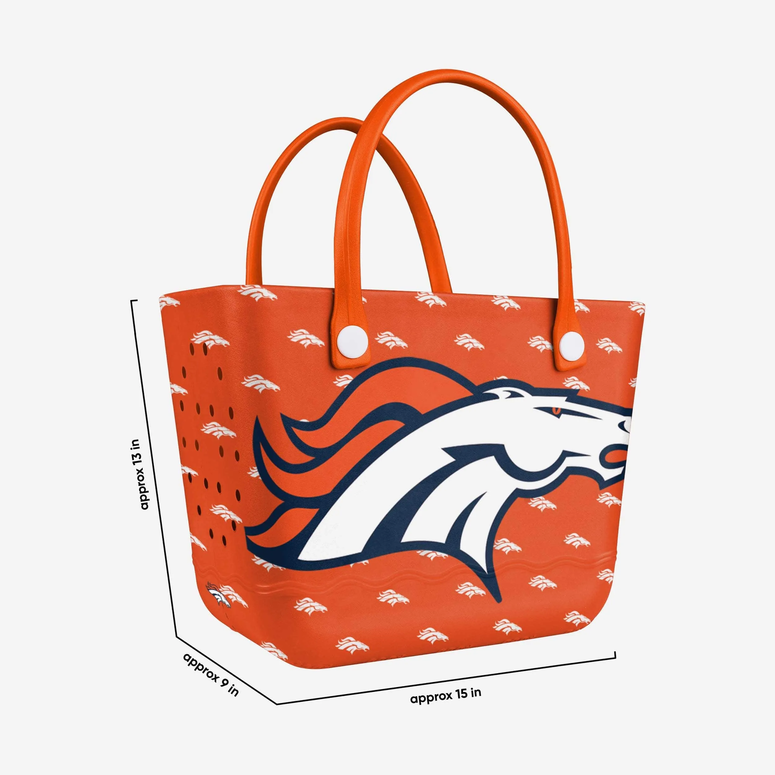 Denver Broncos Big Logo Mini Print Tailgate Tote Bag