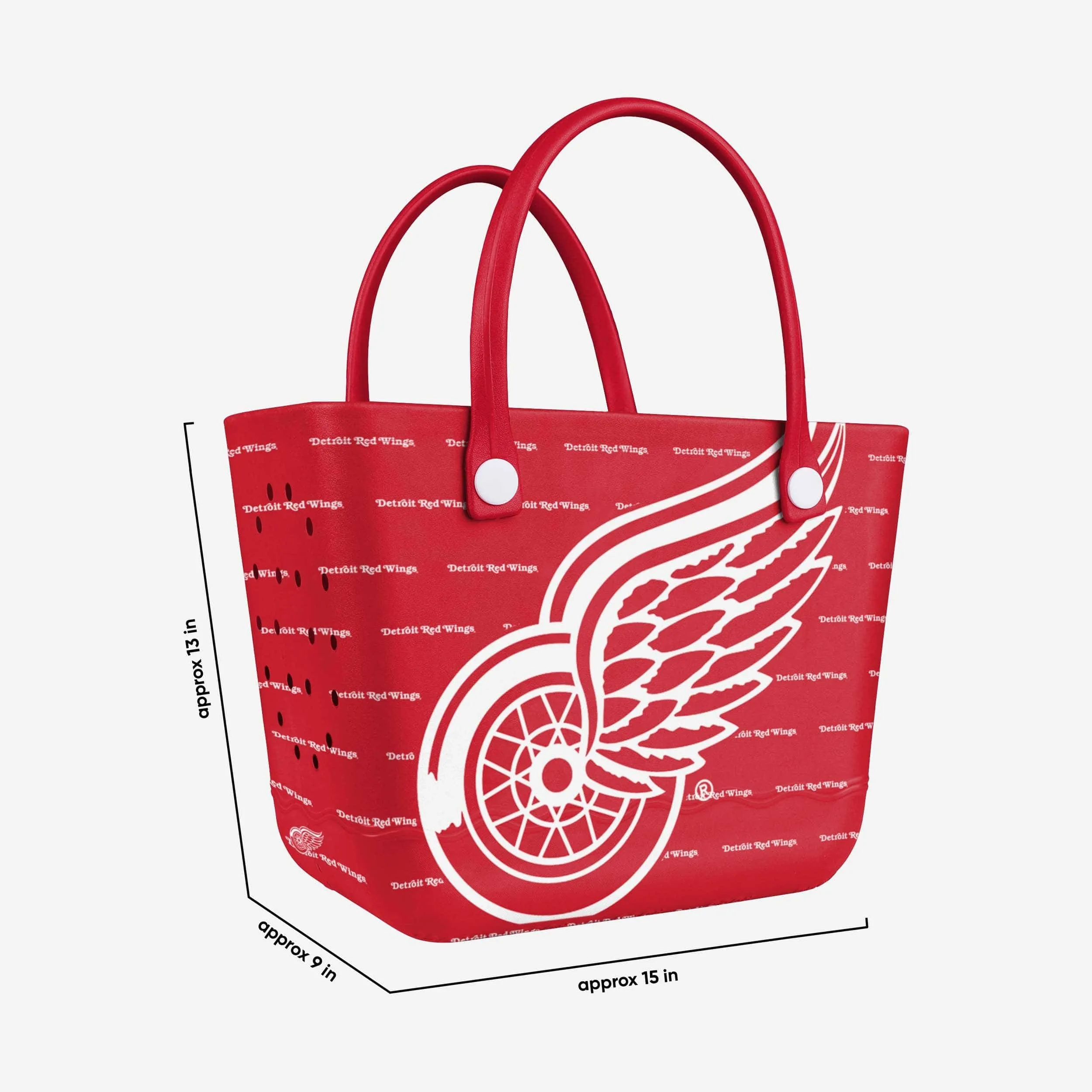 Detroit Red Wings Big Logo Mini Print Tailgate Tote Bag