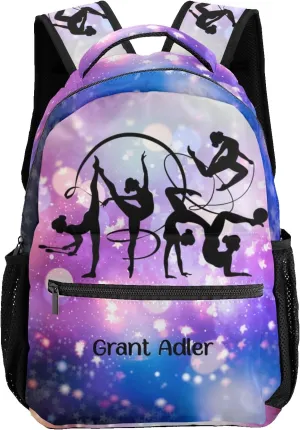 Deven Rhythmic Gymnastics Magic Lights Personalized Kids for Boy/Girl Teen Primary School Daypack Travel Bag Bookbag