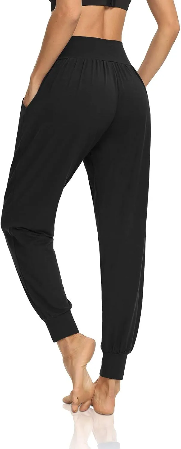 DIBAOLONG Womens Yoga Joggers Loose Workout Sweat Pants Comfy Lounge Pants with Pockets