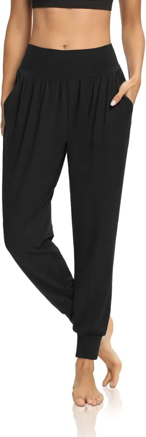 DIBAOLONG Womens Yoga Joggers Loose Workout Sweat Pants Comfy Lounge Pants with Pockets
