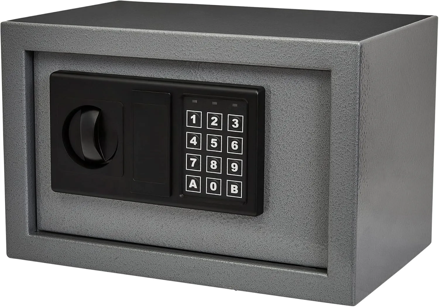 Digital Safe Box - Steel Lock Box with Keypad, 2 Manual Override Keys Protects Money, Jewelry, Passports - For Home or Office by Stalwart (Gray)
