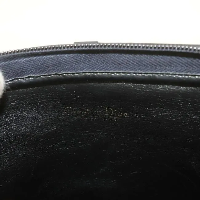 Dior Black Navy Trotter Print Top Handle Tote
