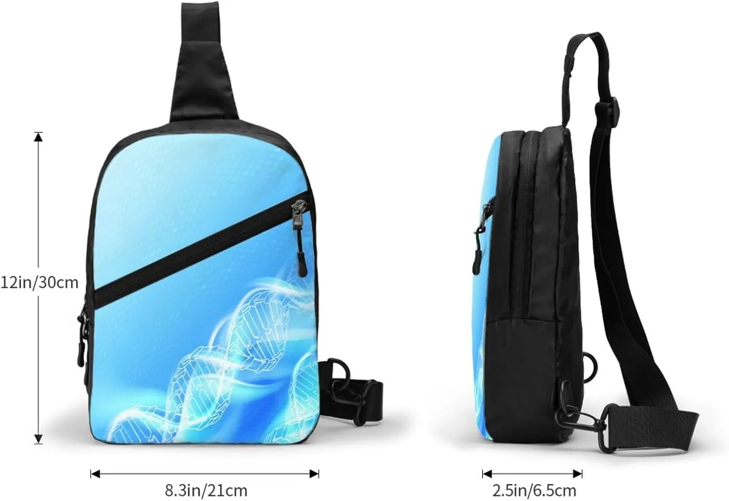 Dna Figures Sling Bag for Men Women, Small Crossbody Sling Backpack Shoulder Chest Bag, Anti Theft Travel Hiking Sports