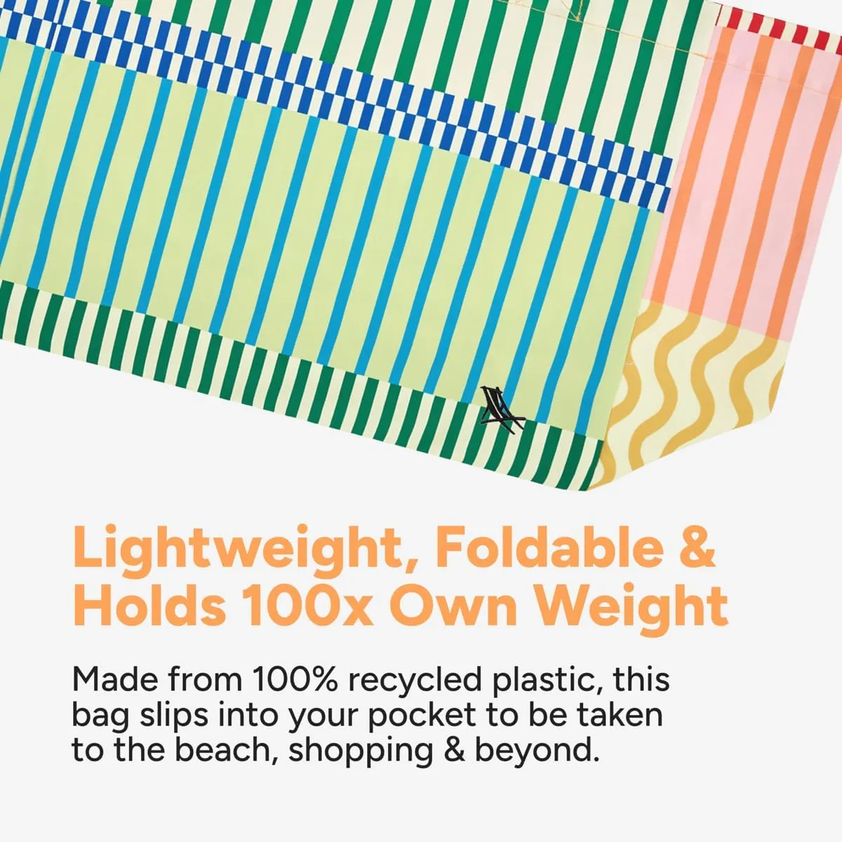 Dock & Bay Everyday Beach Tote Bag - Reusable Carrier Bag for Daily Use - Carries Up to 10kg - 100% Recycled Materials