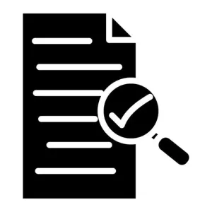 Document Review Glyph Icon