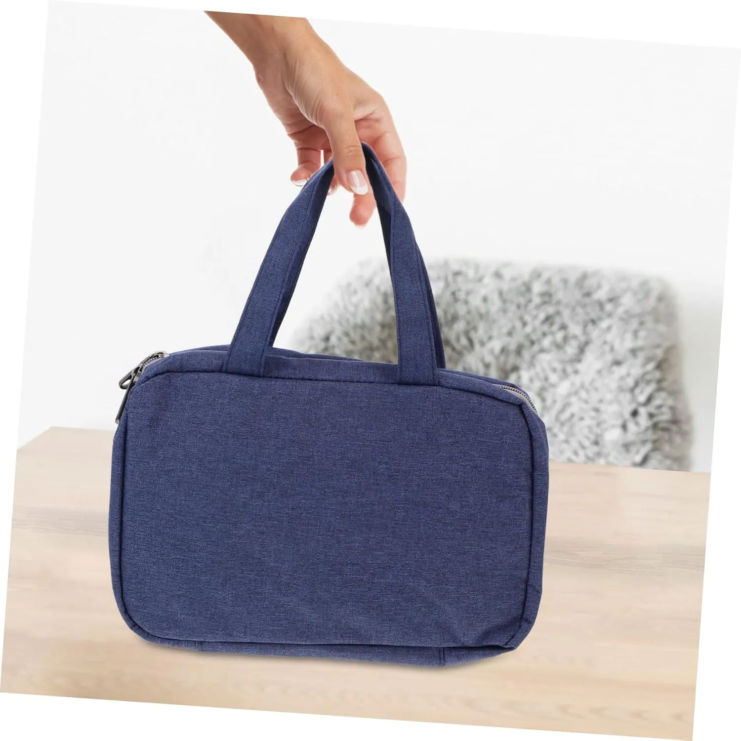 DOITOOL 1pc Makeup Storage Bag Makeup Bags Purse Makeup Bag Toiletry Travel Bag Make up Storage Bags Male, Navy, 27X8X18CM
