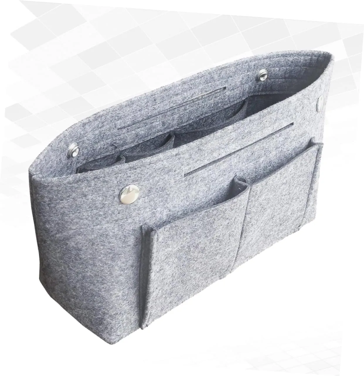 DOITOOL 2 pcs Tote Grey Holdder Toiletry Travel Divider Miss Handbag in for Portable Cosmetic Bag Storage, Greyx2pcs, Size 1x2pcs