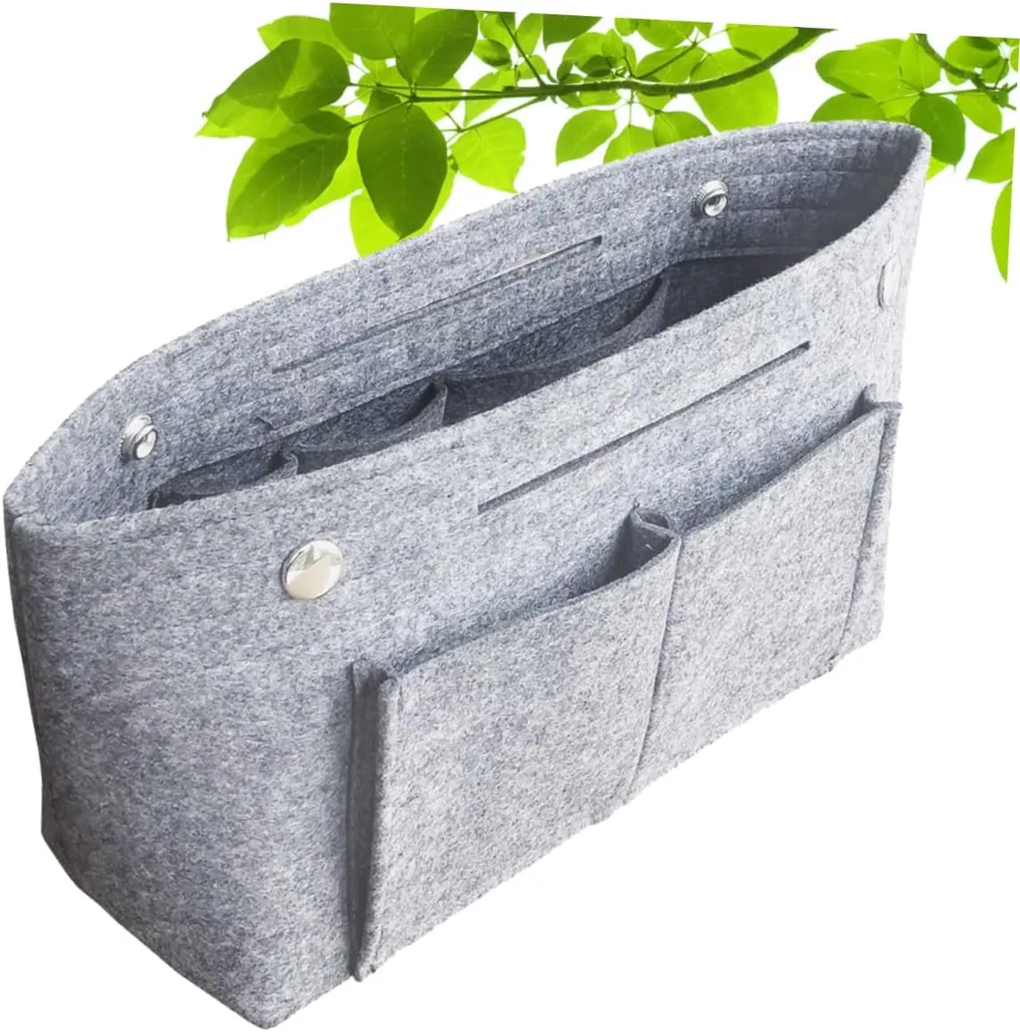 DOITOOL 2 pcs Tote Grey Holdder Toiletry Travel Divider Miss Handbag in for Portable Cosmetic Bag Storage, Greyx2pcs, Size 1x2pcs