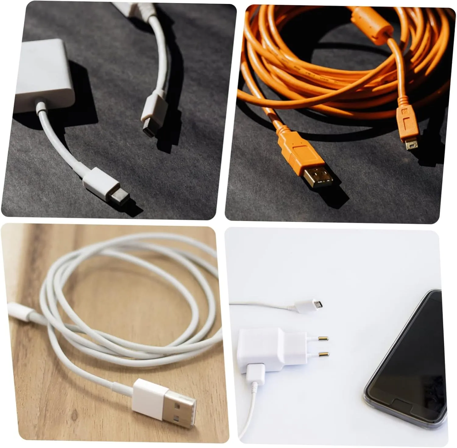 DOITOOL 2pcs Cable Case for Electronics Zipper Organizer Bag Portable Travel Accessory Case Storage Pouch for Earphones