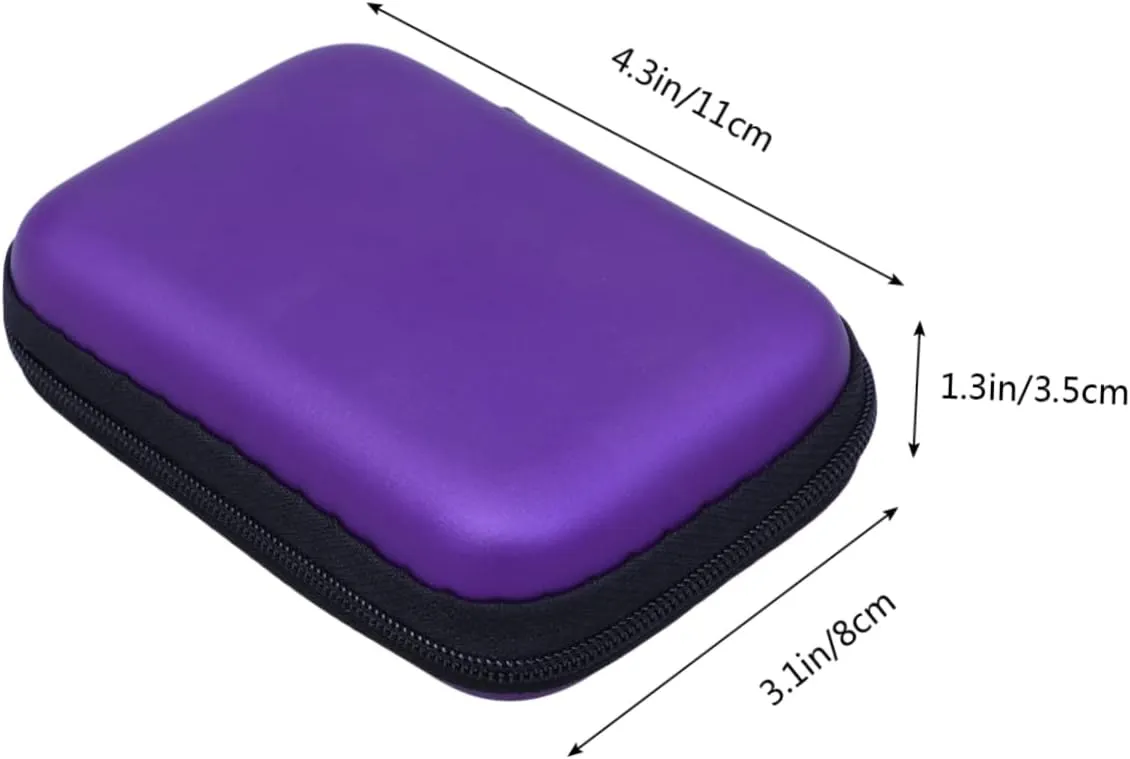 DOITOOL 3pcs Eva Earphone Case with Compact Storage Bag for Travel Business Outdoor