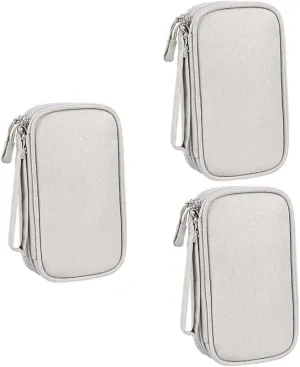 DOITOOL 3pcs Hard Drive Case Travel Cord Organizer Case Charger Case Earphone Bag Portable Polyester Oxford