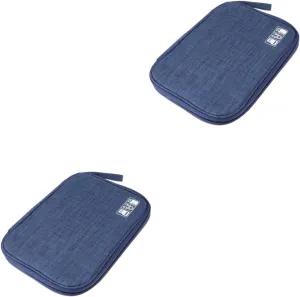 DOITOOL Electronics Bag 2pcs Cable Storage Bag Backpack Organizer Usb Cable Wire Digital Bag Carrying Case Travel Earphone